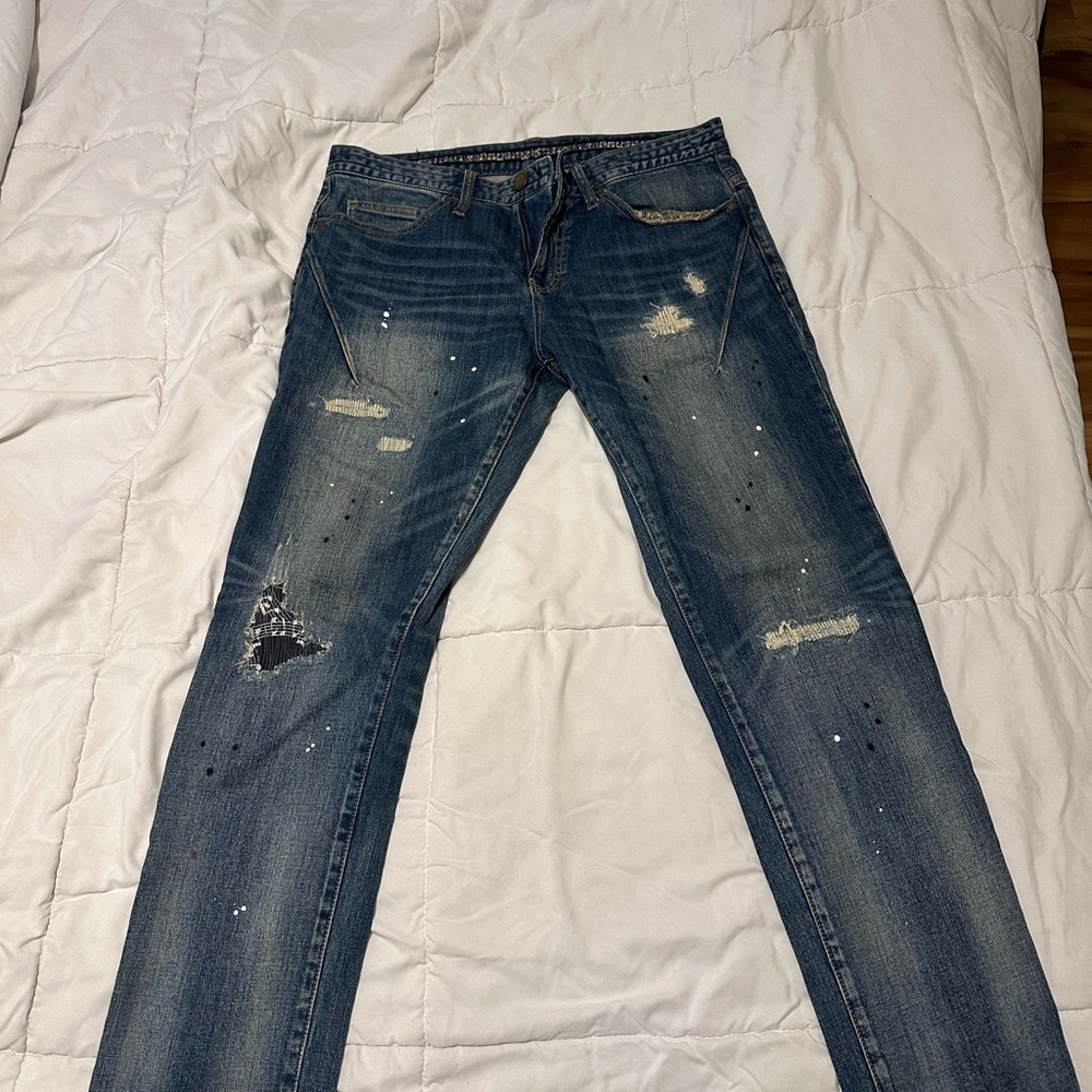 Men's Distressed Denim Jeans